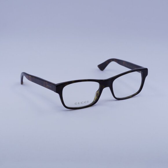 Gucci GG0006O 009 Eyeglasses Havana 55mm Rectangle Frame - Picture 1 of 10